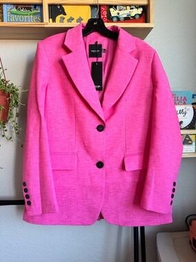 Nasty Gal Hot Pink Tailored Blazer
